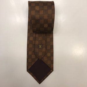 Icon*Louis Vuitton Damier Ebene Silk Tie.